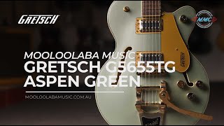 Gretsch G5655GT in Aspen Green demo by Mooloolaba Music [upl. by Ecneitap]