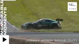 Jonny Adam Spins Out  Oulton Park  2024 British GT Championship [upl. by Musser532]