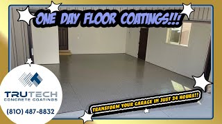 Transforming Your Garage in 24 Hours Watch Our Polyurea Floor Coating Installation [upl. by Mandy]