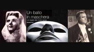 Maria Caniglia amp Beniamino Gigli Teco io sto Un ballo in maschera [upl. by Gruver]