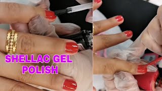 SHELLAC GEL POLISHSTEP BY STEP FOR BEGINNERS [upl. by Safoelc]