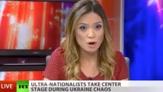 RT Anchor Quits on Air In Protest of Russias Annexation of Crimea [upl. by Enomad]