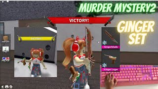 GINGER SET GAMEPLAY HANDCAM CLICKY II Murder Mystery 2 asrmroblox murdermystery2 [upl. by Aliuqa]