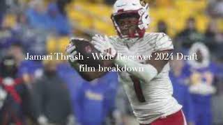 Jamari Thrash  WIDE RECEIVER  2024 Draft film breakdown [upl. by Ardnua]