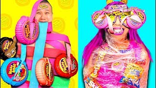 WOW Funny Hubba Bubba Prank War w DIY Hubba Bubba Sunglasses CC Available [upl. by Eetsud]