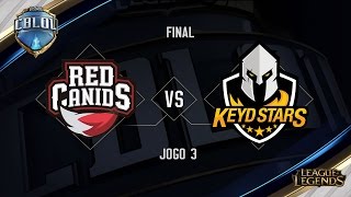 Red Canids x Keyd Stars Jogo 3  Final  Primeira Etapa CBLoL 2017 [upl. by Schubert422]