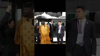 Chef dÉtat de Guinée Général Mamadi Doumbouya et la première Dame ont quitté Pékin [upl. by Atsiuqal]