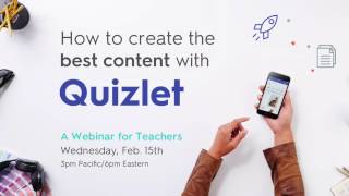 Webinar Creating the best content with Quizlet [upl. by Loggia]