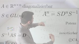 Matrix Potenz Formel diagonalisierbar  Beweis Lineare Algebra [upl. by Naejarual]