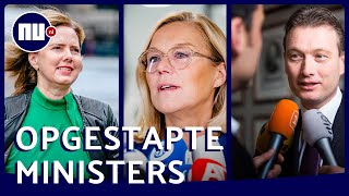 Deze acht ministers verlieten kabinetRutte III voortijdig  NUnl [upl. by Ynohtnad979]