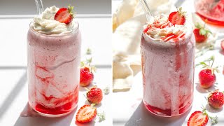 How to Make a Strawberry Milkshake without Ice Cream [upl. by Gnuhc]