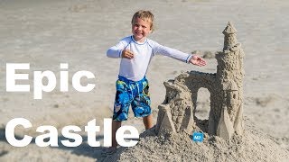 How to Make an Epic Sand Castle with Simple Tools  Our Outer Banks NC Vacation Project 2018 [upl. by Eiramannod]