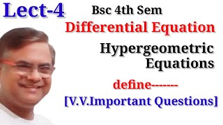 Hypergeometric Function Differential Equation Examples [upl. by Goodkin]