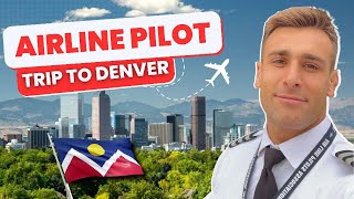 Airline pilot trip to Denver ✈️ [upl. by Nahsin]