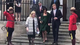 Duke amp Duchess of Sussex Harry amp Meghan Visit Canada House On Commonwealth Day 2019 [upl. by Fesuoy]