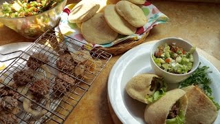 Ground Lamb Sandwiches Fattoush Salad and Homemade Pita Bread 2016 [upl. by Marshall]