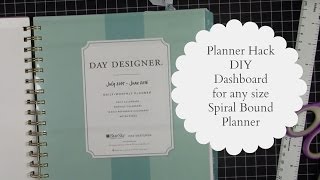 PLANNER HACK DIY Dashboard for any Spiral Bound Planner [upl. by Annaiuq]