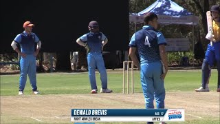 Dewald Brevis Bowling  Baby AB Bowling [upl. by Ardnossac]