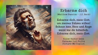 Erbarme dich Matthew Passion  JS Bach [upl. by Fanestil]