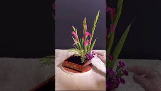 Carnations amp GladiolusP2 flowermaking flowers flowerarrangementideas ikebana [upl. by Byron]