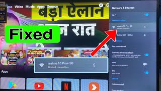 How to fix limited wifi connection on android tv  Wifi limited connection problem in android tv [upl. by Esinehc]