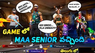 My Senior Schoolmate Surprised Me  Free Fire Telugu  MBG ARMY [upl. by Otreblide]