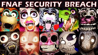 FNAF Security Breach  All Jumpscares updated version in description [upl. by Karisa]