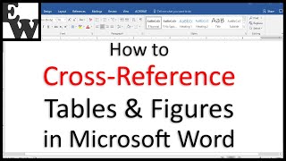 How to CrossReference Tables and Figures in Microsoft Word [upl. by Leal]