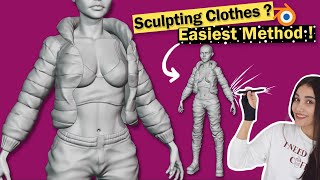 Use This Easy Method For Sculpting Clothes In Blender [upl. by Cherianne609]