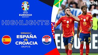 HIGHLIGHTS  España vs Croacia  UEFA EURO 2024  J1  TUDN [upl. by Bertrand406]