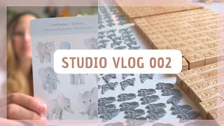 Wir machen Sticker mein erster Großauftrag für Stempel Kinderrucksack nähen  StudioVlog 002 [upl. by Ellevehs]