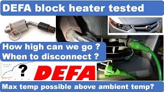 DEFA block heater tested [upl. by Heffron]