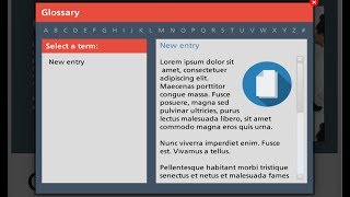 Creating an interactive glossary using Articulate Storyline [upl. by Saihttam770]