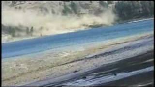 Eyewitness video shows landslides impact on river [upl. by Gargan]