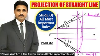 PROJECTION OF STRAIGHT LINE IN ENGINEERING DRAWING IN HINDI PART2 TIKLESACADEMYOFMATHS [upl. by Asamot483]