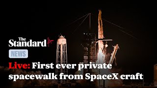 SpaceX spacewalk LIVE watch daredevil billionaire Jared Isaacman perform first private spacewalk [upl. by Losse]