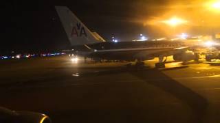 HD American Airlines B757 taxi to Terminal towin gate LAX [upl. by Aslin]