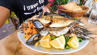 HUGE Seafood Platter in Crete Greek Islands [upl. by Rebekkah373]