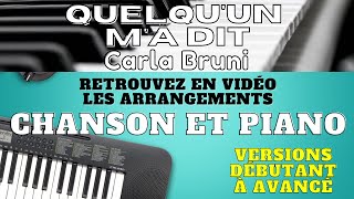 Quelquun ma dit  Carla Bruni  Chanson et Piano [upl. by Puglia513]