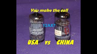 GE USA 12AX7 vs FENDER CHINA 12AX7 Tube Tone Comparison [upl. by Bertine]