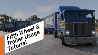 BeamNGdrive  Realistic Fifth Wheel Operation amp Trailer Usage [upl. by Arleyne]