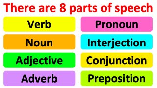 PARTS OF SPEECH 📚  English Grammar  Learn with examples [upl. by Otsenre]