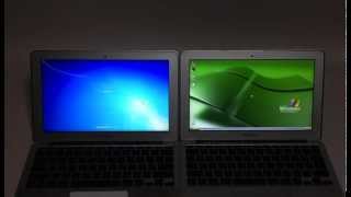 First generation MacBook Air 11 Windows XP vs Windows 7 [upl. by Jorgensen]