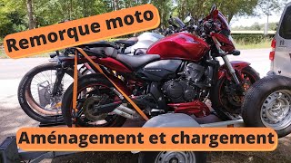 Aménagement remorque moto et chargement [upl. by Ellehcil]