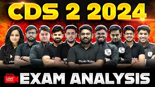 CDS 2  2024 Exam Analysis  CDS Live Paper Discussion 🤩 [upl. by Airres]