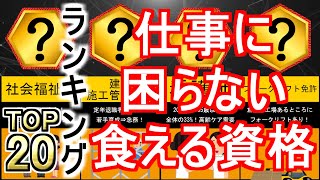 【資格おすすめ】仕事に困らない、食える資格ランキング！ [upl. by Audie626]