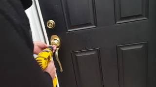 Im a landlord by no means a LOCKSMITH LOL How to drill out a Kwikset lock in under 2 minutes [upl. by Tiertza983]