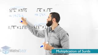 Maths Online  Multiplying Surds [upl. by Judye577]