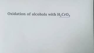 Chromic acid oxidation of alcohols [upl. by Denby]