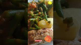 yummy dinner today Salmon air fryer with green beans and potatoes shorts [upl. by Denise318]